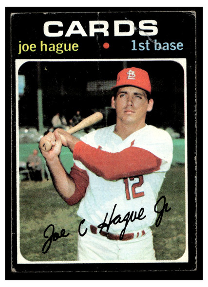 1971 Topps Joe Hague #96 Low Grade - Creases front of card