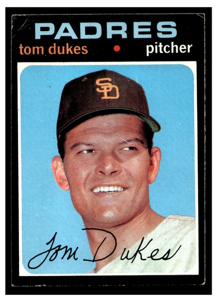 1971 Topps Tom Dukes #106 Low Grade front of card