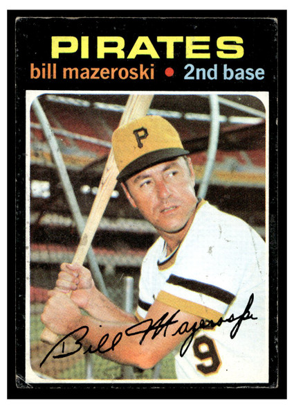 1971 Topps Bill Mazeroski #110 HOF Low Grade front of card