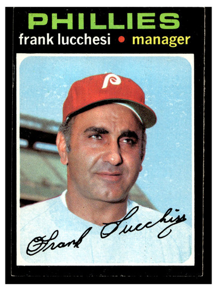 1971 Topps Frank Lucchesi #119 Low Grade front of card