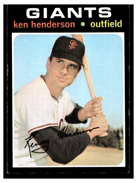 1971 Topps Ken Henderson #155 Low Grade front of card
