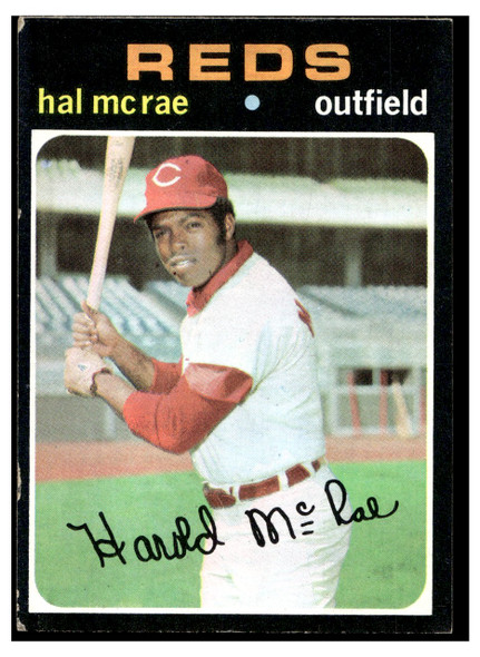 1971 Topps Hal McRae #177 Rookie Card Low Grade front of card