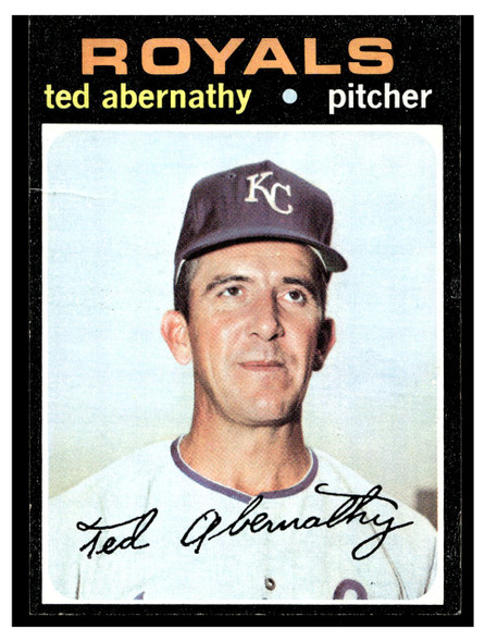1971 Topps Ted Abernathy #187 Low Grade - Creases front of card