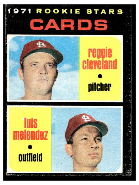 1971 Topps Reggie Cleveland / Luis Melendez #216 Low Grade front of card