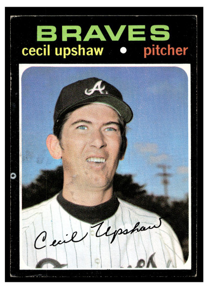 1971 Topps Cecil Upshaw #223 Low Grade front of card