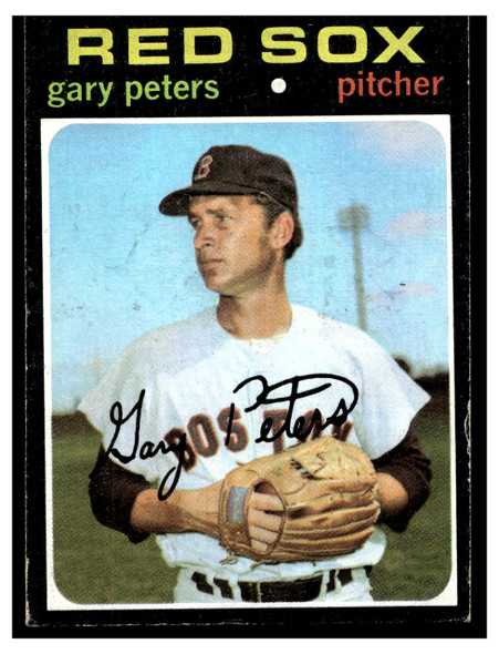 1971 Topps Gary Peters #225 Low Grade front of card