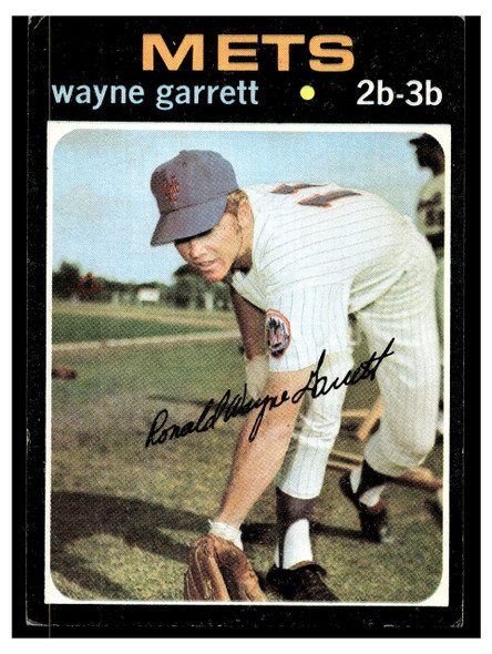 1971 Topps Wayne Garrett #228 Low Grade - Creases front of card