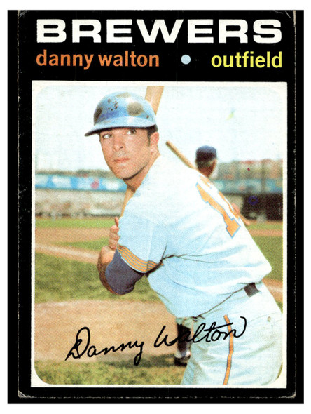1971 Topps Danny Walton #281 Low Grade - Creases front of card