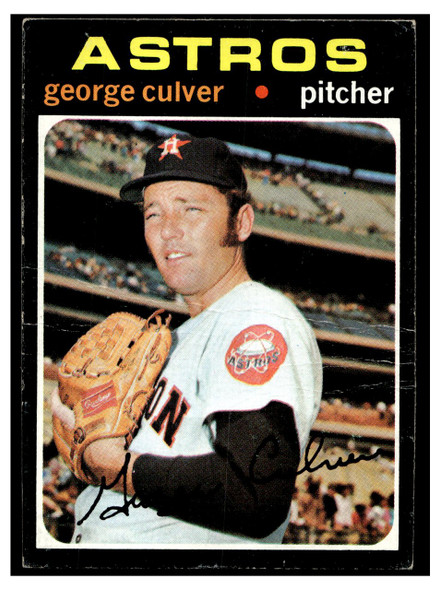 1971 Topps George Culver #291 Low Grade - Creases front of card
