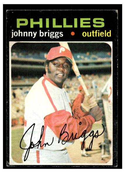 1971 Topps Johnny Briggs #297 Low Grade - Creases front of card