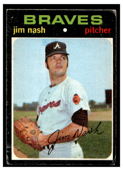 1971 O-Pee-Chee Jim Nash #306 Low Grade - Creases front of card