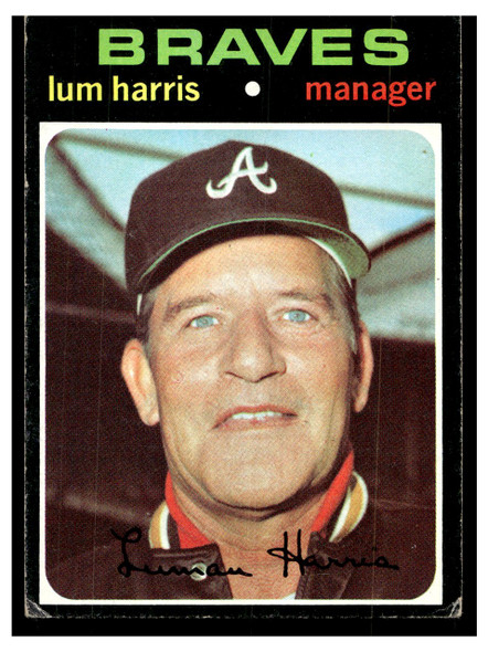 1971 Topps Lum Harris #346 Low Grade - Creases front of card