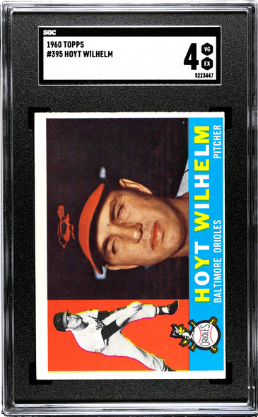 1960 Topps Hoyt Wilhelm #395 SGC 4 front of card
