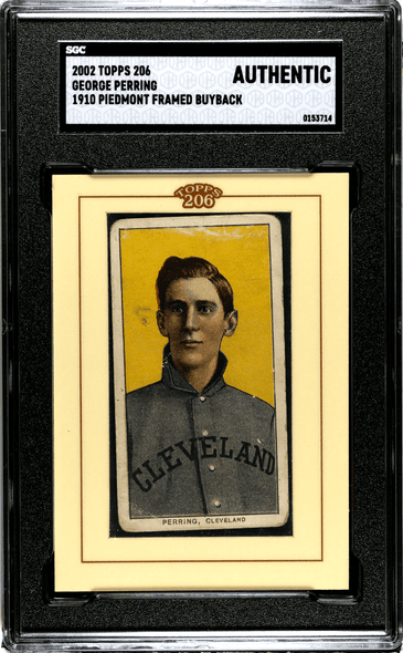 1910 2002 Topps 206 George Perring Piedmont 350 SGC A front of card