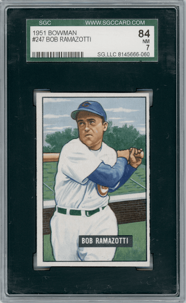 1951 Bowman Bob Ramazotti #247 SGC 7 front of card