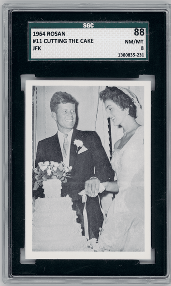 1964 Rosan John F. Kennedy #11 SGC 8 front of card