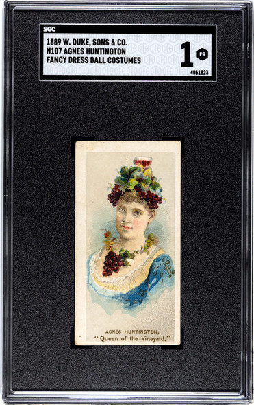 1889 W. Duke, Sons & Co. Agnes Huntington "Queen of the Vineyard" SGC 1 front of card