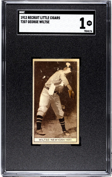 1912 T207 George Wiltse SGC 1 front of card