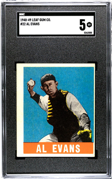 1948 Leaf Al Evans #22 SGC 5 front of card