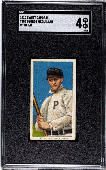 1910 T206 George McQuillan SGC 4 front of card