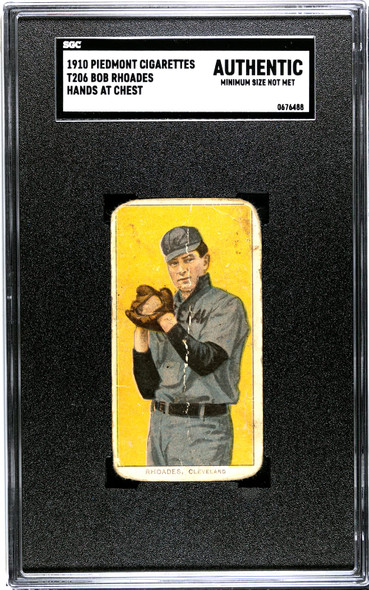 1910 T206 Bob Rhoades SGC A front of card