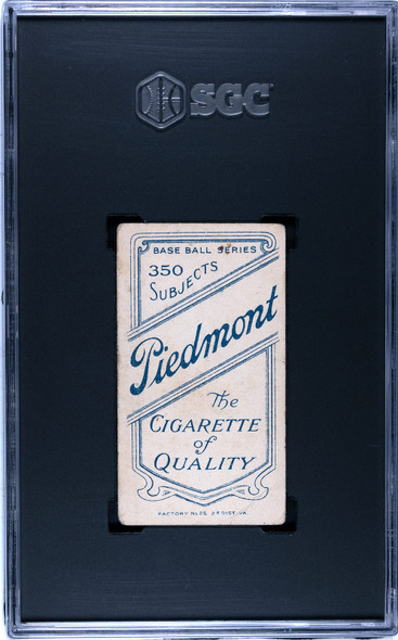 1910 T206 Wilbur Goode Piedmont 350 SGC A back of card