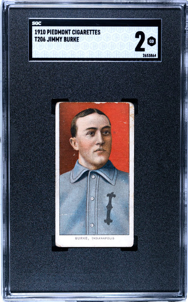 1910 T206 Jimmy Burke Piedmont 350 SGC 2 front of card