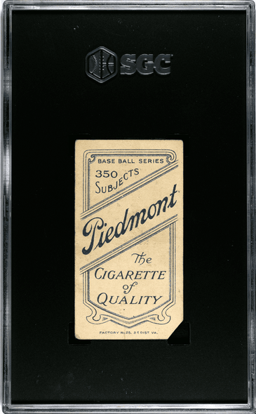 1910 T206 Al Mattern Piedmont 350 SGC A back of card
