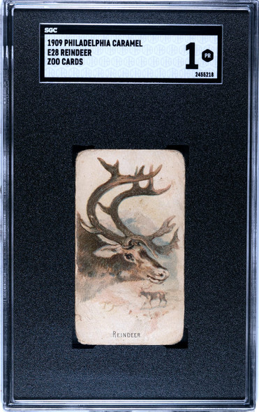 1909 E28 Philadelphia Caramel Reindeer Zoo Cards SGC 1 front of card