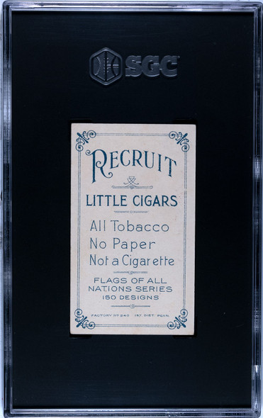 1909-1911 T59 Flags of all Nations Portugal Royal Standard Recruit Little Cigars SGC 6 back of card