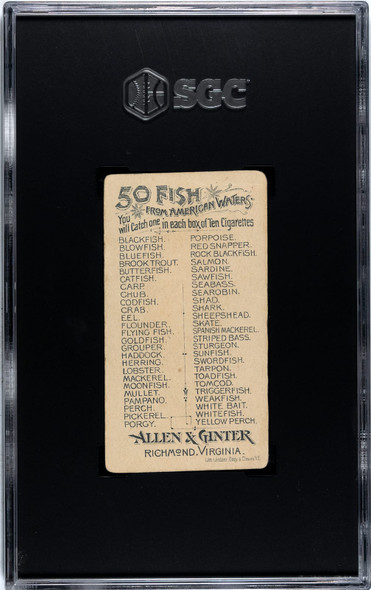 1889 N8 Allen & Ginter Grouper 50 Fish From American Waters SGC 3 Back of card