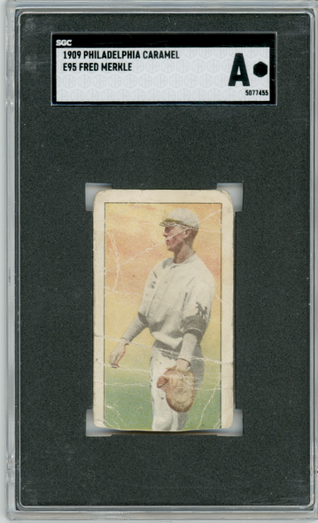 1909 E95 Philadelphia Caramel Fred Merkle SGC A front of card