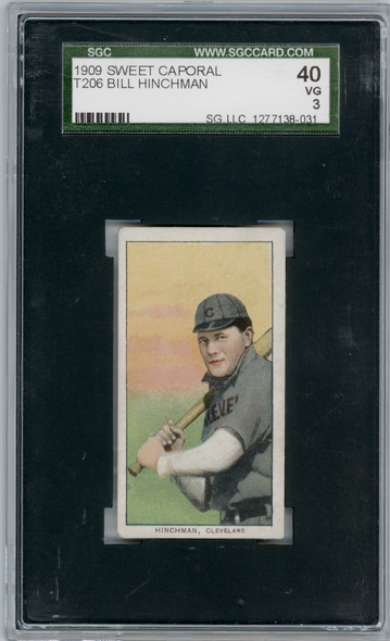 1909 T206 Bill Hinchman Sweet Caporal 150 SGC 3 front of card