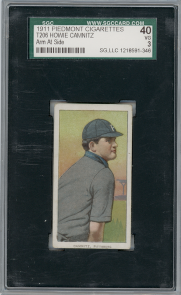 1911 T206 Howie Camnitz Piedmont 350-460 SGC 3 front of card