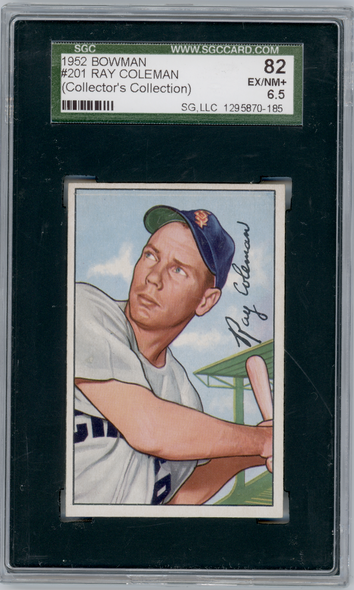 1952 Bowman Ray Coleman Collector's Collection SGC 6.5 front of card
