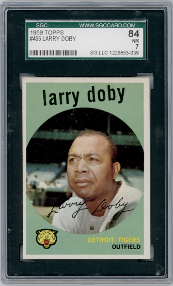 1959 Topps Larry Doby #455 SGC 7 front of card