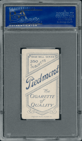 1910 T206 Iron Man McGinnity Piedmont 350 PSA 4 back of card