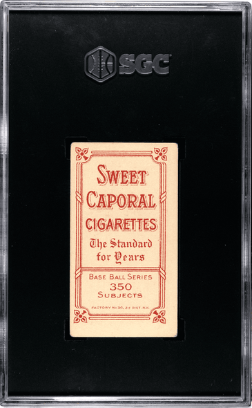 1910 T206 Frank Isbell Sweet Caporal 350 SGC 5 back of card