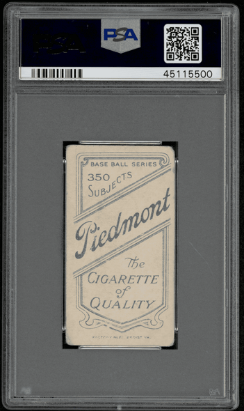 1910 T206 Doc White Chicago, Portrait Piedmont 350 PSA 2.5 back of card