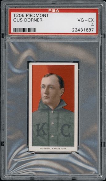 1910 T206 Gus Dorner Piedmont 350 PSA 4 front of card