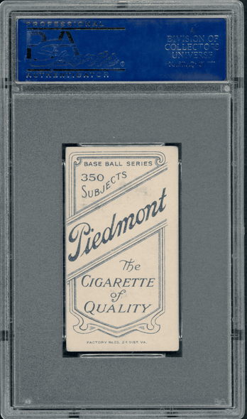 1910 T206 Jim Stephens Piedmont 350 PSA 4 back of card