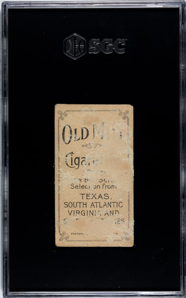 1909-11 T206 Sid Smith Old Mill SGC A back of card