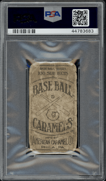 1909-1911 E90-1 American Caramel Dolly Gray Baseball Caramels PSA 1 back of card