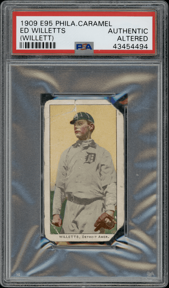 1909 E95 Philadelphia Caramel Ed Willetts (Willett) Baseball Caramels PSA A front of card