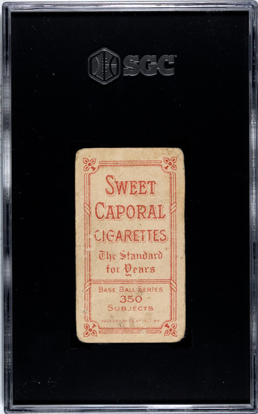 1910 T206 Billy Gilbert Sweet Caporal 350 SGC A back of card