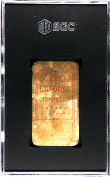 1910 T206 Dots Miller Sweet Caporal 350 SGC 1 back of card
