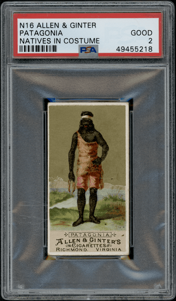 1886 N16 Allen & Ginter Patagonia Natives in Costume PSA 2 front of card