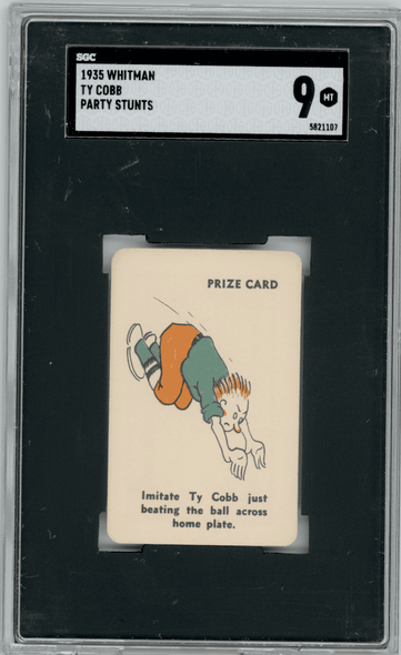 1935 Whitman Ty Cobb Party Stunts SGC 9 front of card