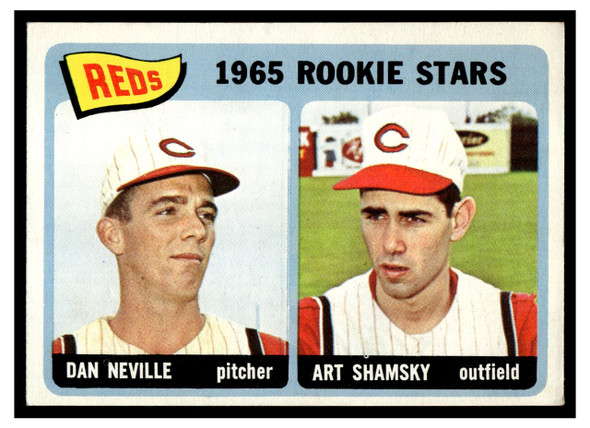 1965 Topps Dan Neville / Art Shamsky #398 Reds Rookie Stars VG-EX front of card