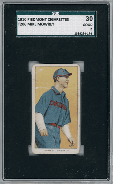 1910 T206 Mike Mowrey Piedmont 350 SGC 2 front of card